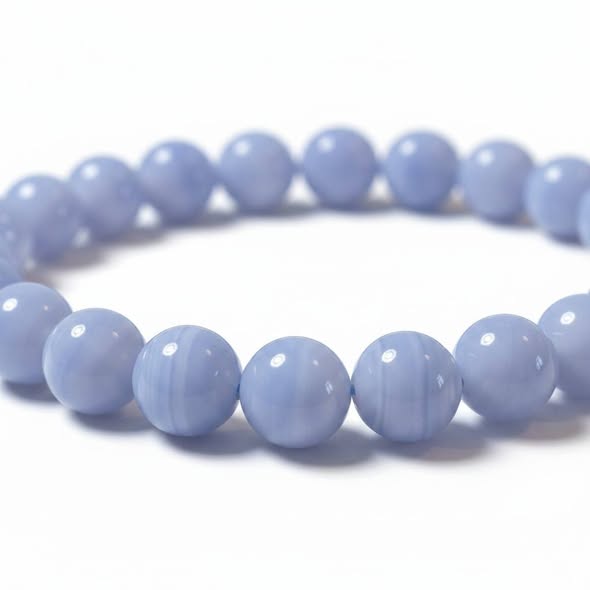 Chalcedon náramek kuličky leštěný vel.0,8cm