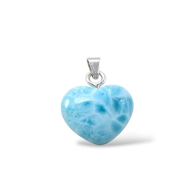 Larimar srdíčko přívěsek 3,33 g