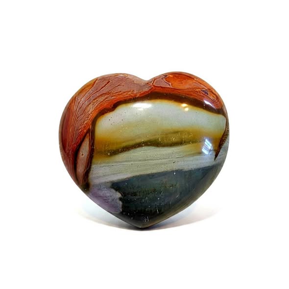 Jaspis polychrom srdce vel. 6,5 x 7,4 x 4,7 cm