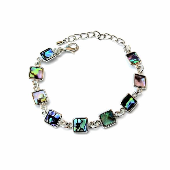 Náramek s perletí Paua čtvereček