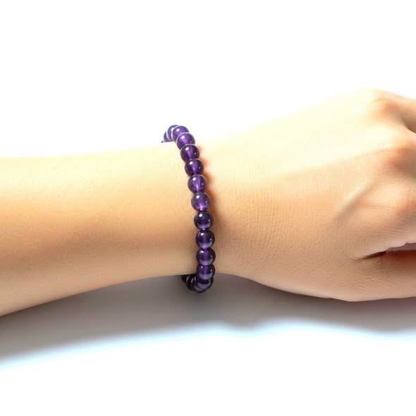 Ametyst náramek 0,8cm - vysoká jakost