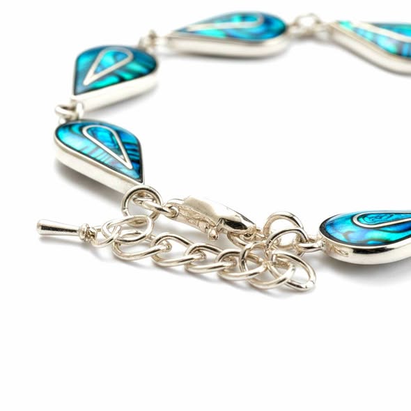 Náramek s perletí Paua kapka velká