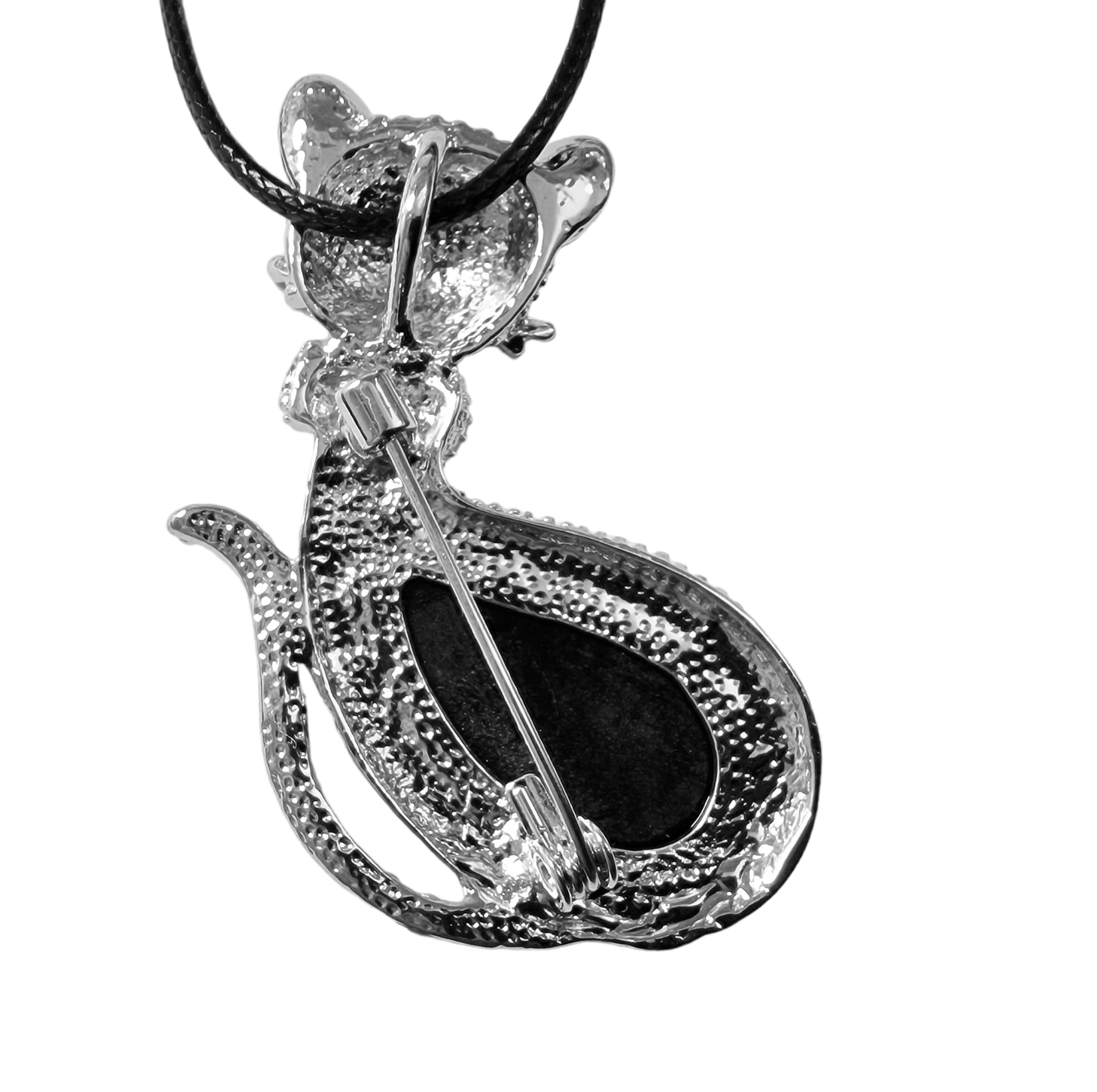 Kočička velká brož i přívěsek s perletí Paua