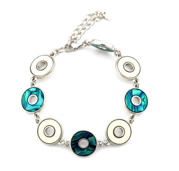 Náramek s perletí Paua kolečko mix