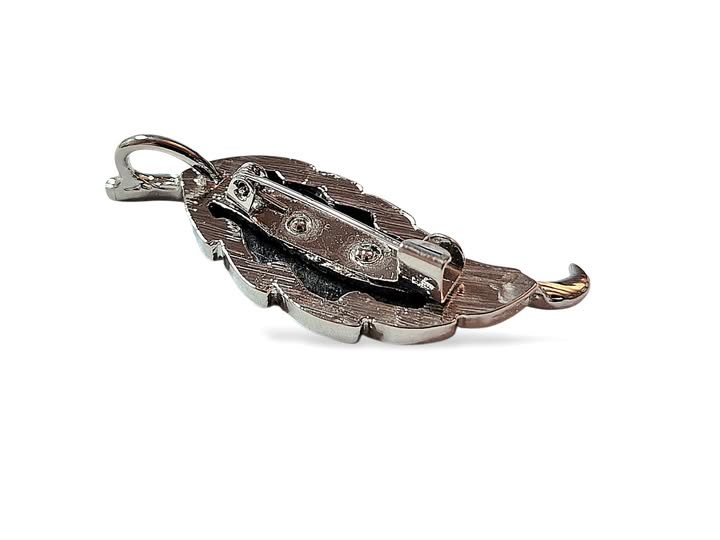 Lístek přívěsek i brož s perletí Paua