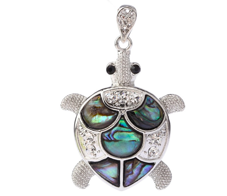 Želva velká -přívěsek s perletí Paua