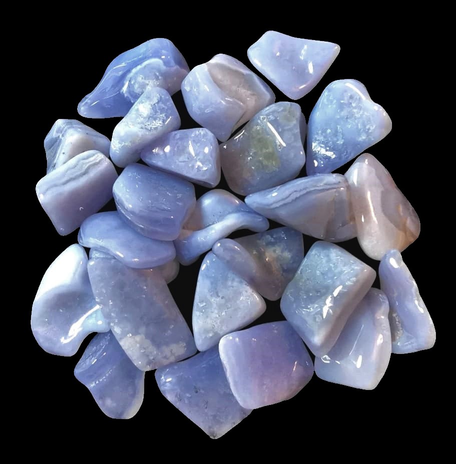 CHALCEDON (modrý achát) tromlovaný