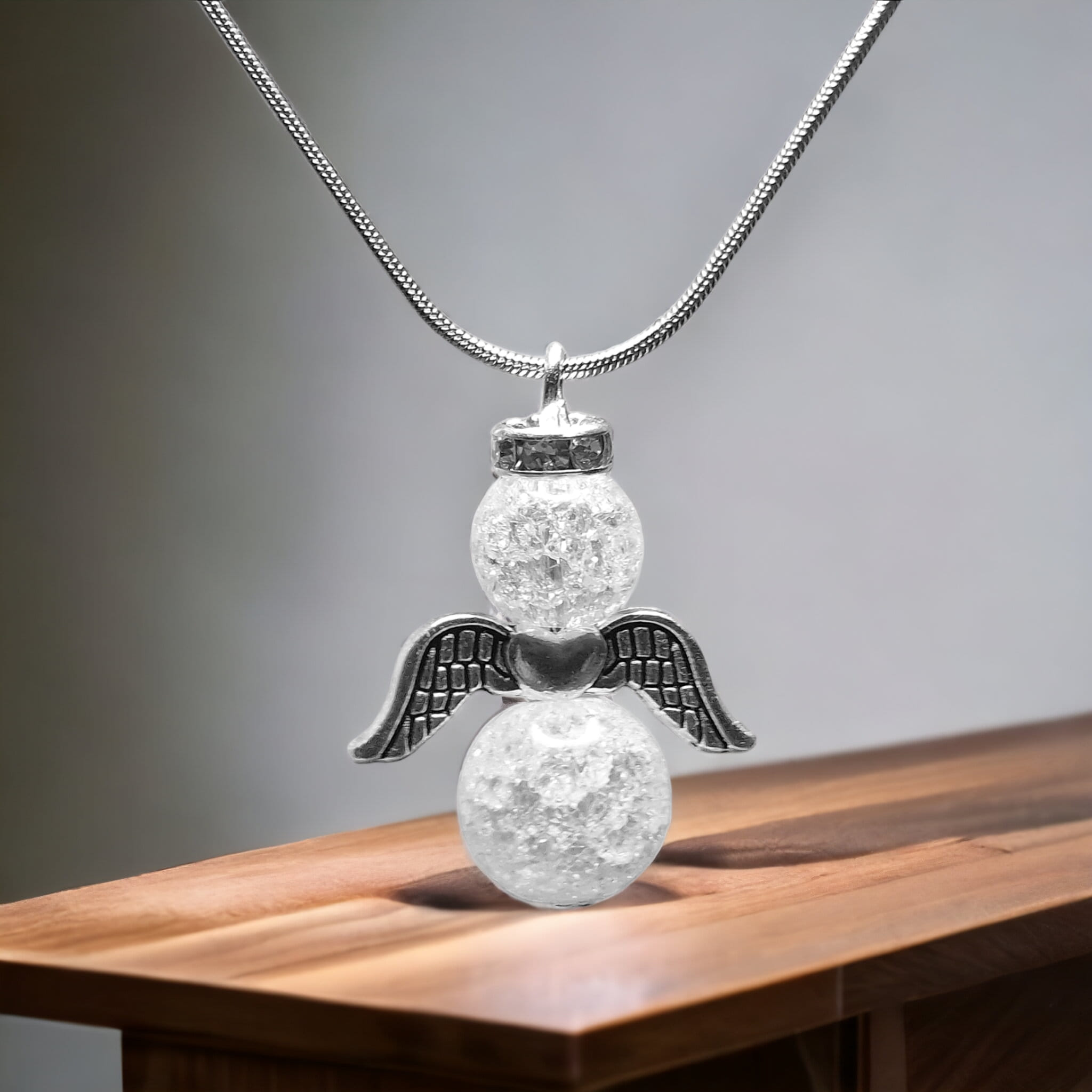 Anděl - přívěsek křišťál + řetízek 