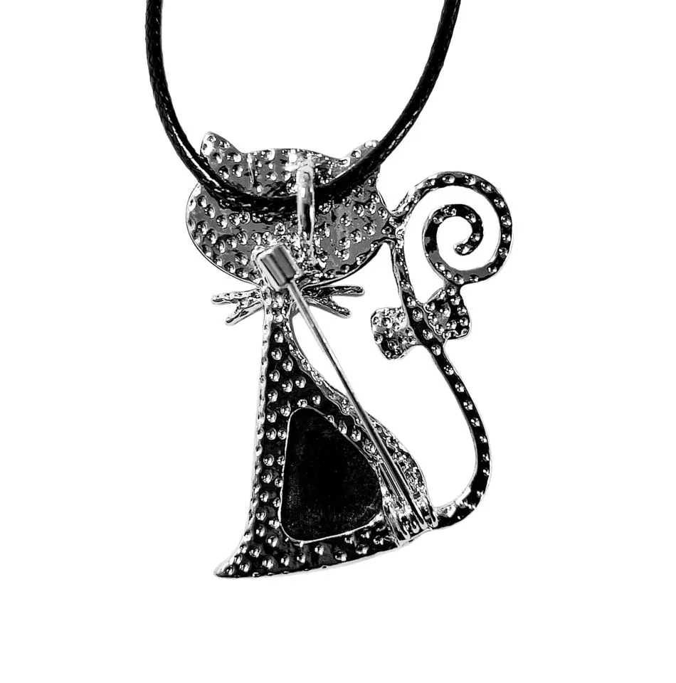 Kočička s mašličkou brož i přívěsek s perletí Paua