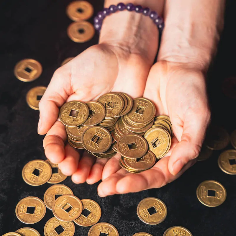 Čínská mince pro štěstí - 20ks