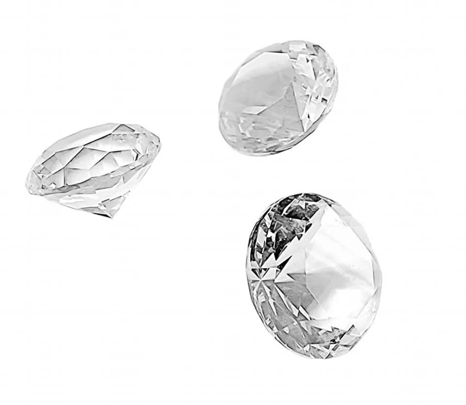 Diamant bílý z křišťálového skla vel.5cm