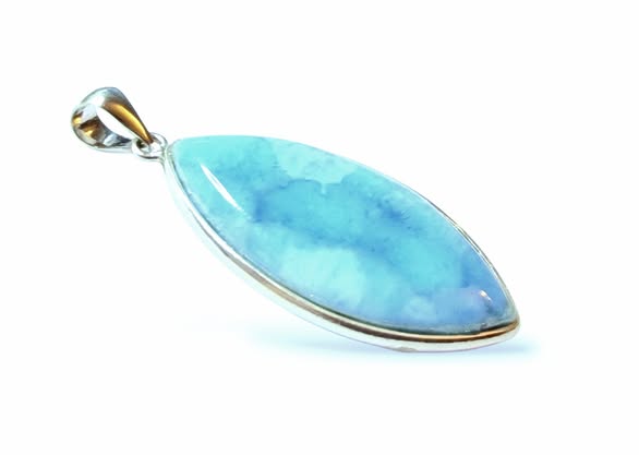 Larimar  přívěsek slza ,váha 14,89g, AAA Jakost