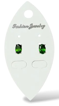 Diopsid fazetovaný naušnice ovál 