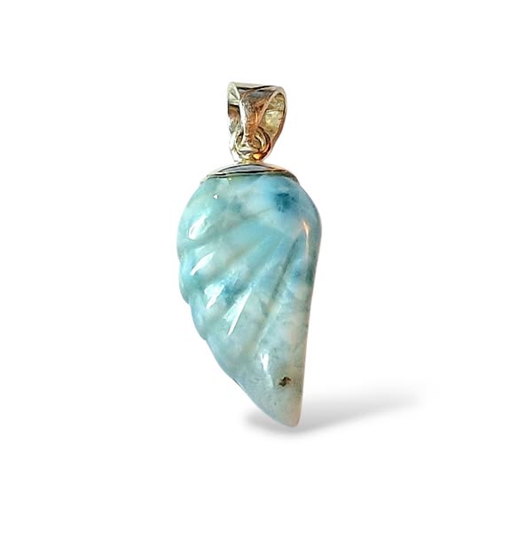 Larimar  přívěsek andělské křídlo , váha 6,18g