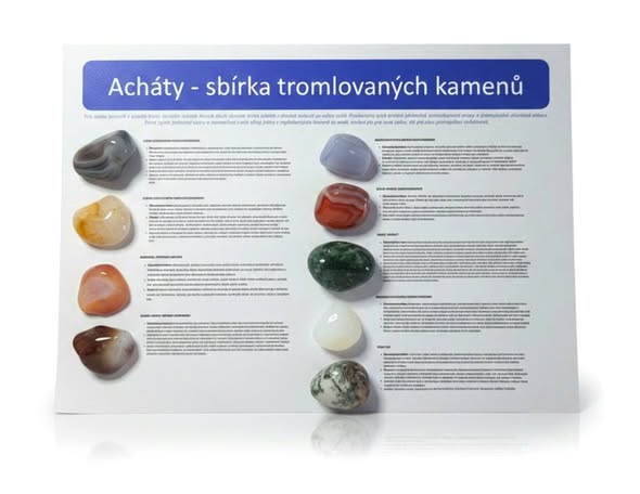 Acháty - sbírka tromlovaných kamenů 