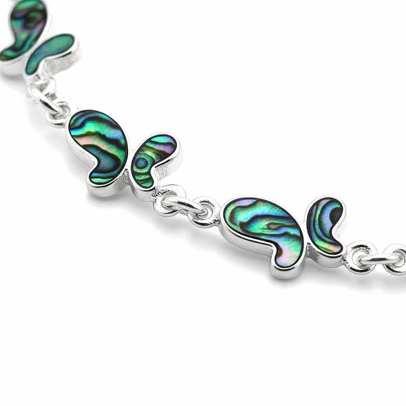 Náramek s perletí Paua motýlek - NOVINKA 