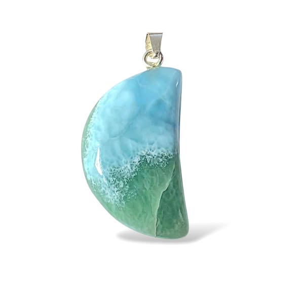 Larimar přívěsek půlměsíc velký 10g