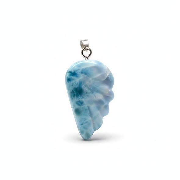 Larimar  přívěsek andělské křídlo , váha 8,67g
