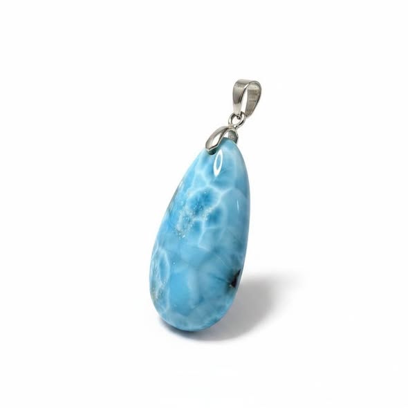 Larimar  přívěsek slza , váha 7,74g, AA Jakost