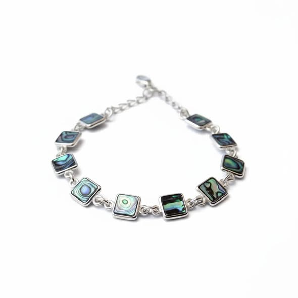 Náramek s perletí Paua čtvereček