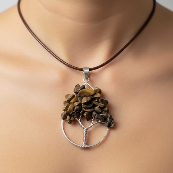 Strom života slza - magický amulet TYGŘÍ OKO