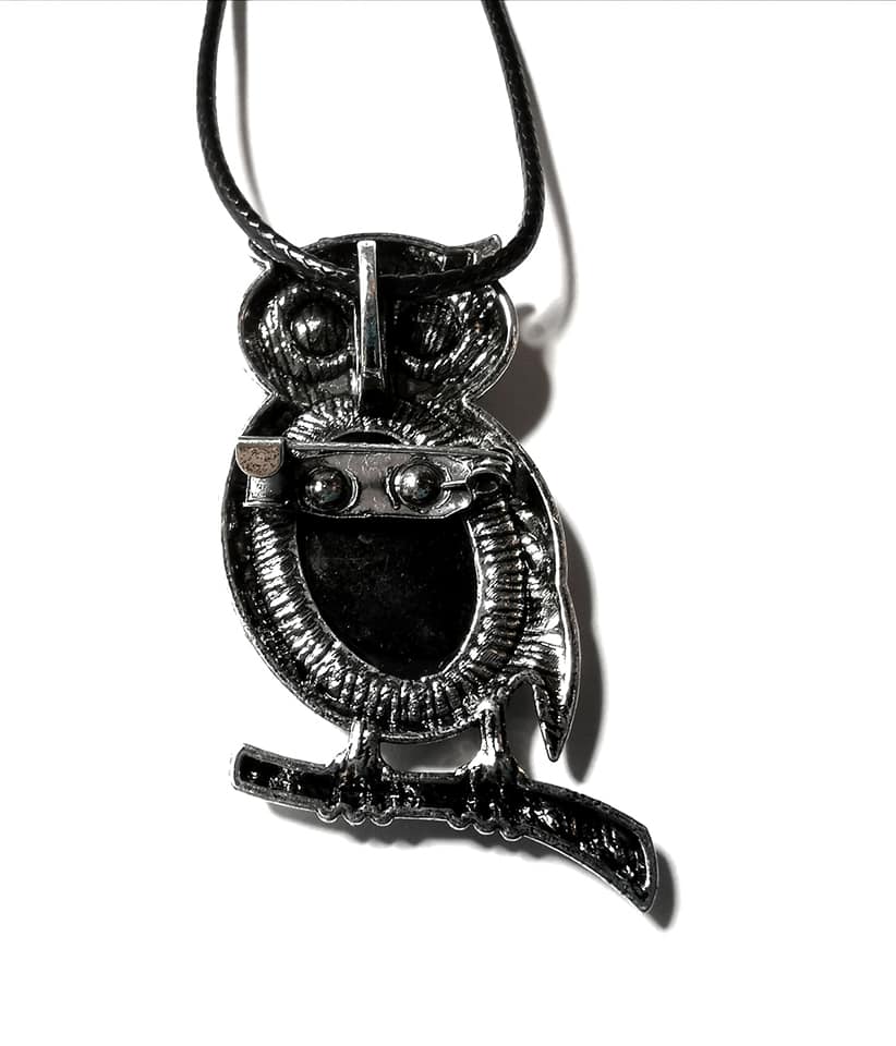 Sova přívěsek i brož s perletí Paua