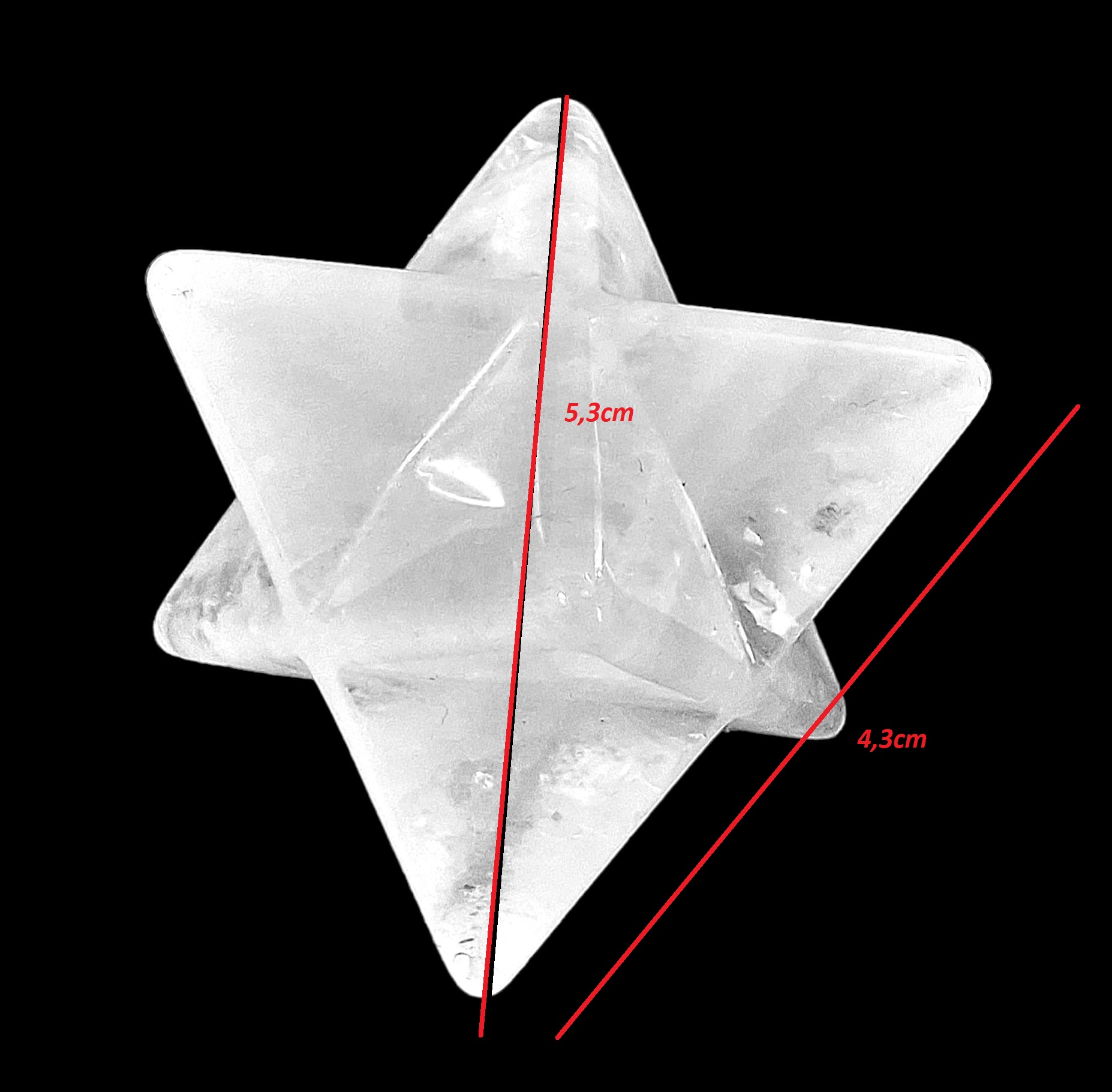 Křišťál  MERKABA vel.4,3x5,4cm