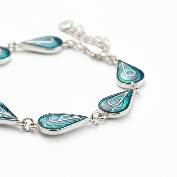 Náramek s perletí Paua kapka velká