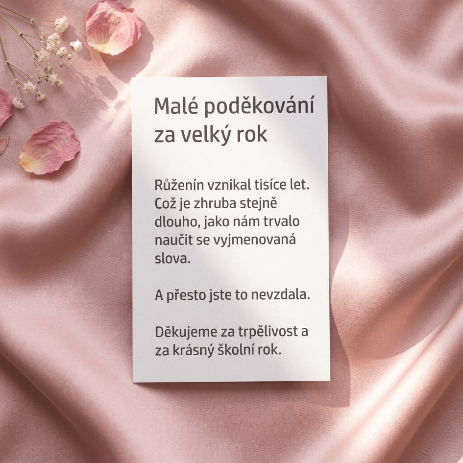 Dárkový set pro učitelky – růženín