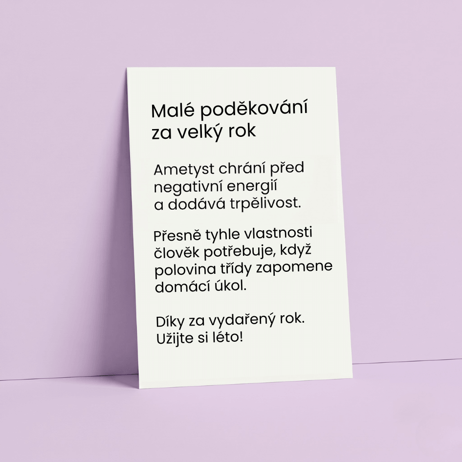 Dárkový set pro učitelky – ametyst II
