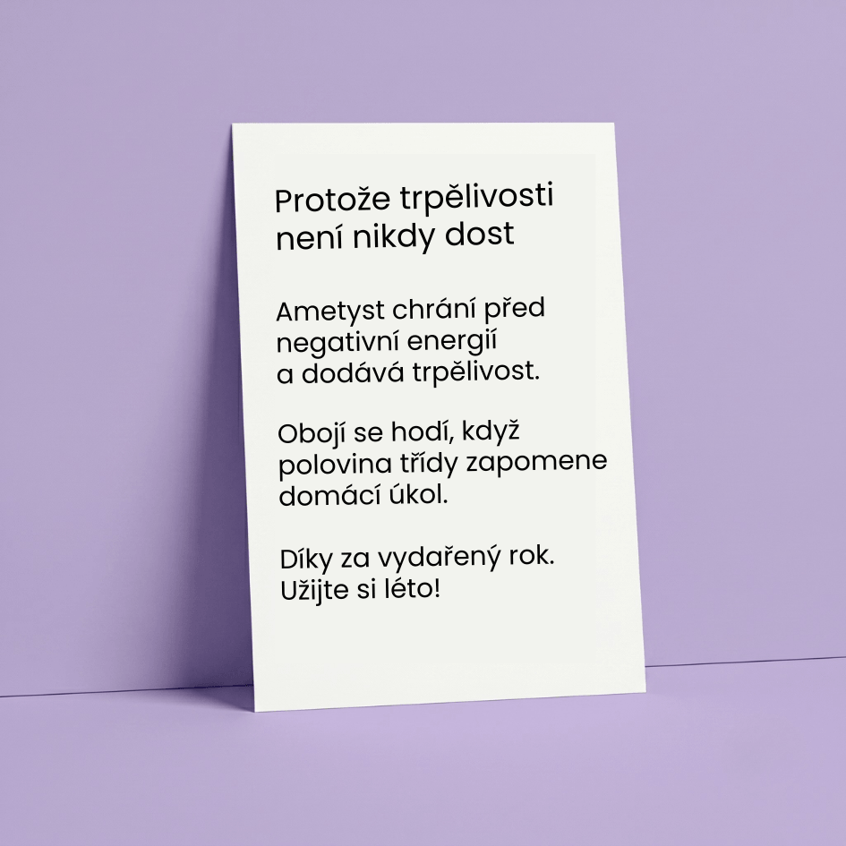Dárkový set pro učitelky – ametyst