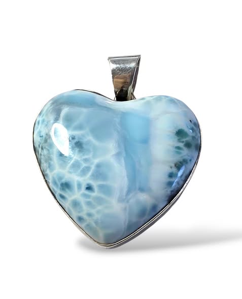 Larimar přívěsek srdce maxi velké 25,39g