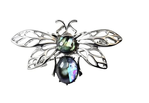 Včela brož i přívěsek s perletí Paua