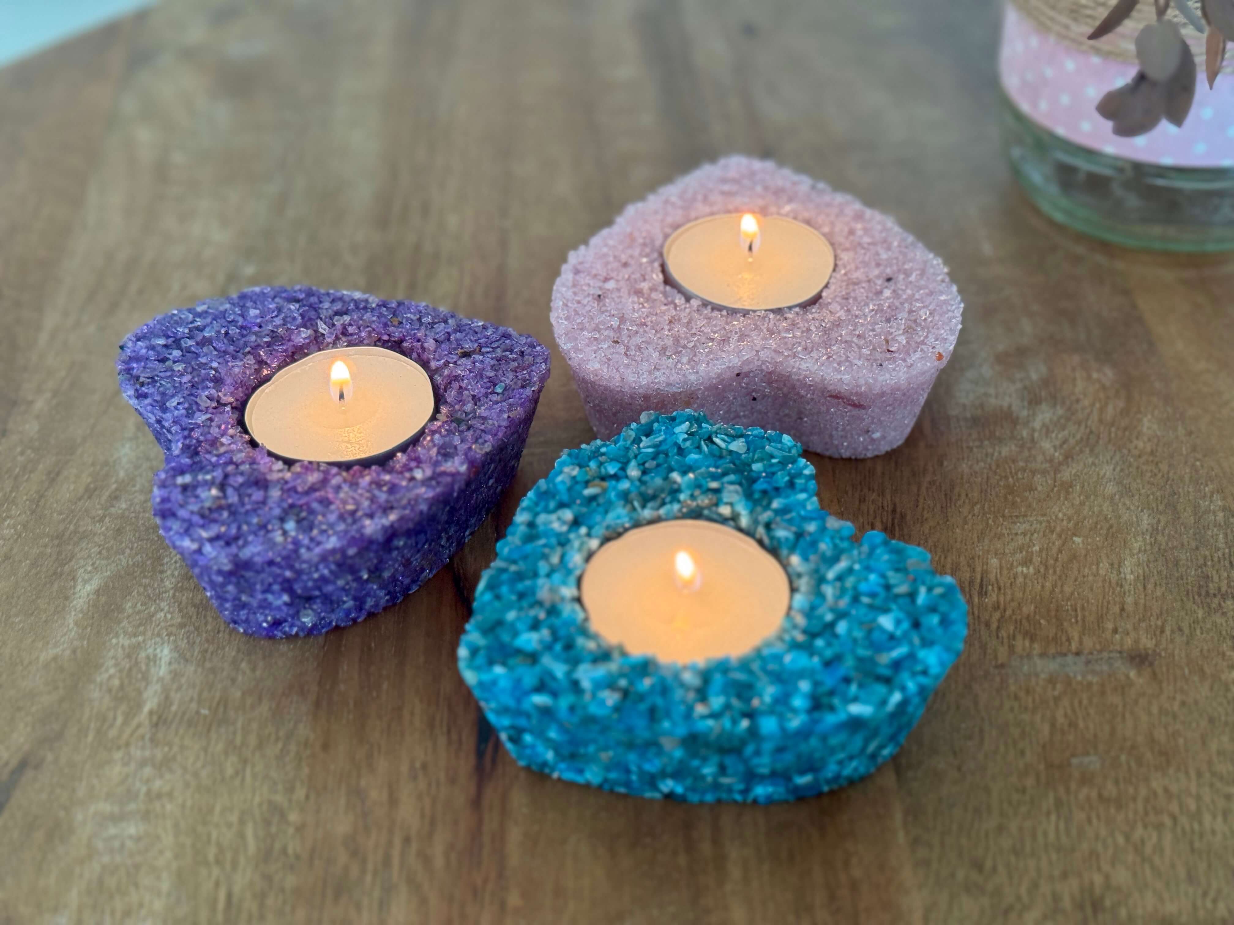 Ametyst tmavý svícen srdce