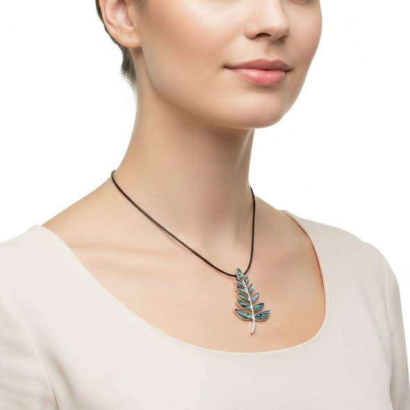 Větvička velká brož i přívěsek s perletí Paua - novinka