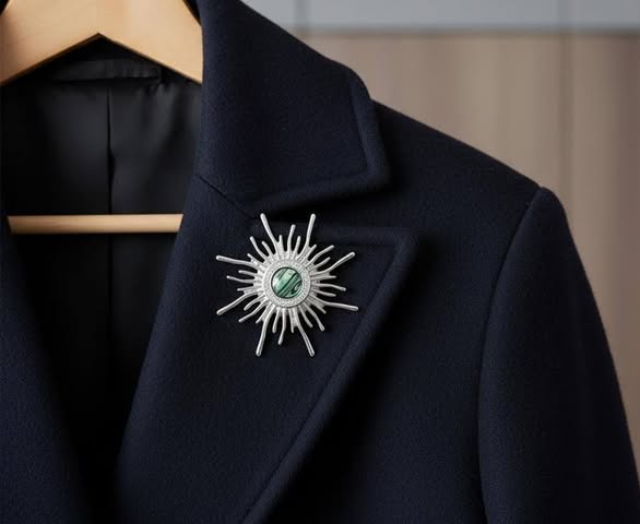 Slunce velké brož i přívěsek s perletí Paua