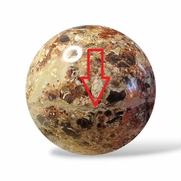 Jaspis brekcie koule  vel.6,6cm