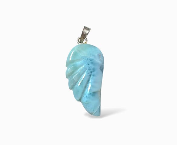 Larimar  přívěsek andělské křídlo , váha 5,47g