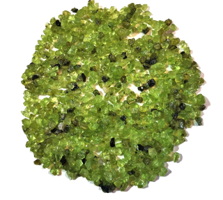 Olivín směs 50g , vel.0,4-0,6cm