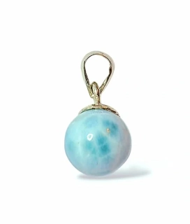 Larimar přívěsek kulička, váha 3,40g 