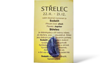 znamení zvěrokruhu STŘELEC - kamínek