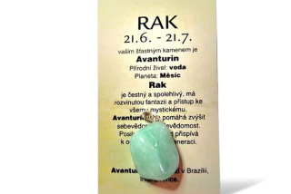 znamení zvěrokruhu RAK - kamínek