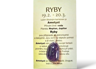 znamení zvěrokruhu RYBY - kamínek
