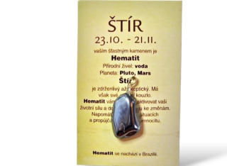 znamení zvěrokruhu ŠTÍR - kamínek