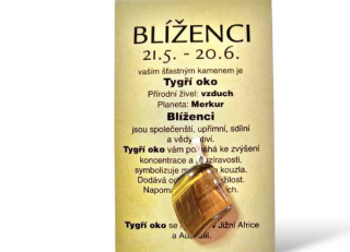znamení zvěrokruhu BLÍŽENEC - kamínek