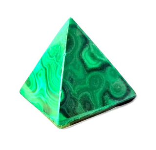 Malachit pyramida 3,8x3,8cm ,váha 55,73g