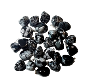 Obsidian vločkový (sněžný) přívěsek