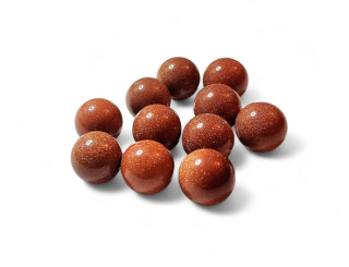 Sluneční kámen hnědý (syntetický) kulička vel. 1,5cm