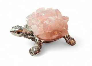 Růženín želva na kovovém podstavci