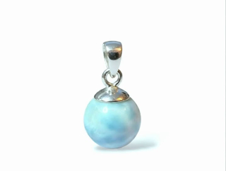Larimar přívěsek kulička, váha g 4,17